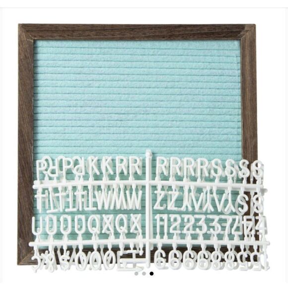 Brand New Aqua Cafe Felt Letter Board With Wood Frame 10in x 10in - Picture 2 of 3
